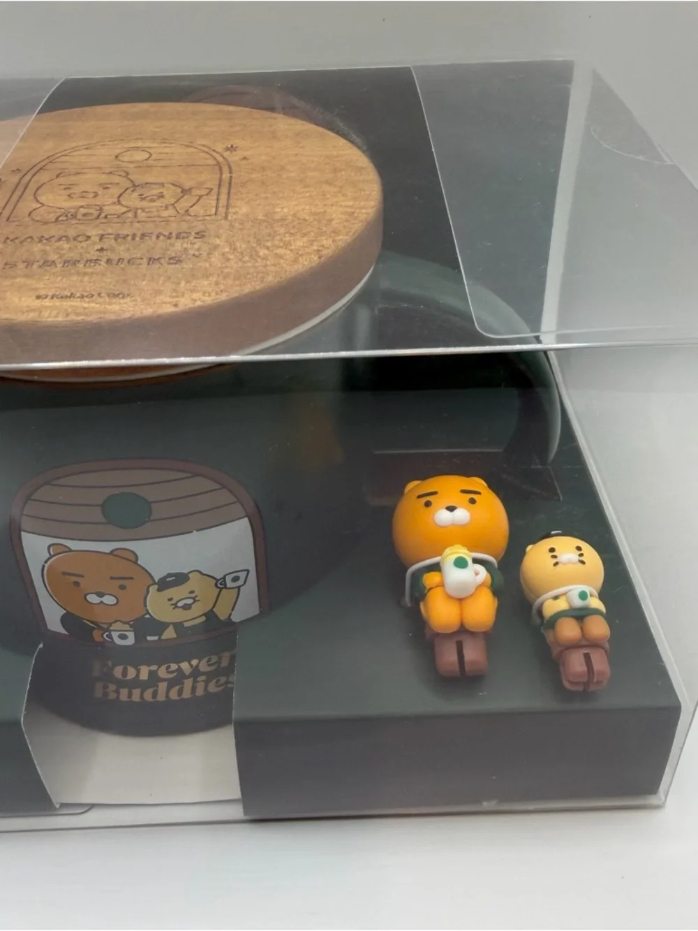 New Starbucks Korea Kakao Friends Deep green Mug Cup MyBuddy Figure Set 2024